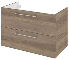 Mobile da bagno sotto lavabo SENSEA Remix marrone opaco L 90 x H 58 x P 46 cm 2 cassetti, lavabo non incluso
