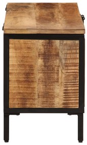 Scatola portaoggetti 82x30x43 cm legno massello di mango grezzo