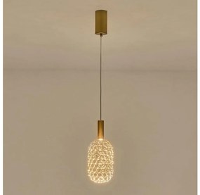 Lampadario LED a sospensione con filo PERFORATO LED/6,3W/230V 3000K oro diametro 13 cm