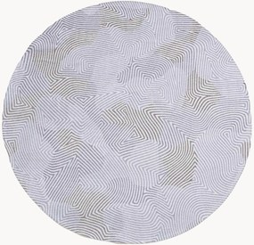 Tappeto rotondo lavabile da interno-esterno jacquard Coral