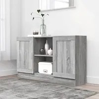 Credenza Grigio Sonoma 120x30,5x70 cm in Legno Multistrato