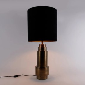 Lampada da tavolo velluto bronzo nero con oro 40 cm - Bruut
