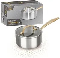 Casseruola 16 cm triplo strato Tri Ply - Gold con coperchio