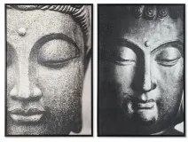 Quadro DKD Home Decor 62,5 x 4,5 x 93 cm Buddha Orientale (2 Unità)