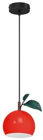 Lampadario a sospensione con filo APPLE 1xE27/15W/230V rosso
