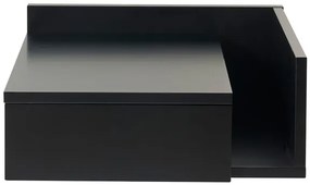 Comodino pensile nero con cassetto NASTY