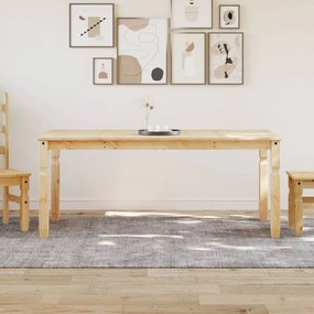Tavolo Da Pranzo Corona 180x90x75 Cm İn Legno Massello Di Pino /
