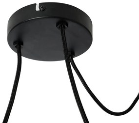 Lampada a sospensione di design bianca in seta 30 cm 3 luci - Plu