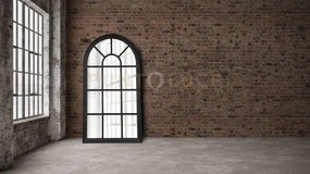 Kathi specchio da parete con decoro finestra in legno 100x180cm col...