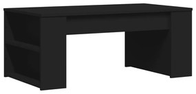 Tavolino da salotto nero 102x55x42 cm in legno multistrato