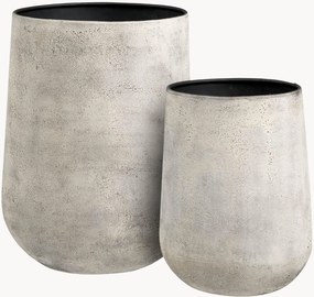 Set di 2 vasi da terra in metallo fatti a mano Hou