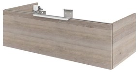 Mobile da bagno sotto lavabo SENSEA Neo grigio / argento lucido L 105 x H 32 x P 48 cm 1 cassetto, lavabo non incluso