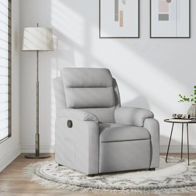 Poltrona Reclinabile İn Tessuto Grigio Chiaro /