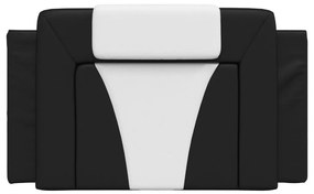 Cuscino testiera nero e bianco 90 cm in similpelle