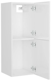Armadio da bagno bianco lucido 60x33x80 cm in truciolato