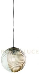 Sospensione vetro bella 2 ambra d.24cm h.26cm 1 luce attacco e27