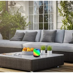 Briloner 7462015 - Lampada da tavolo LED RGB ricaricabile 1,5W 5V IP44 nera