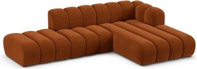 Divano angolare arancione ad angolo destro Lupine - Micadoni Home