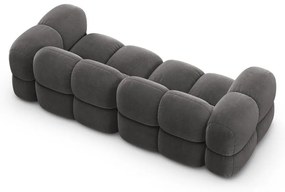 Divano grigio con rivestimento in velluto 250 cm Loretto – Cosmopolitan Design