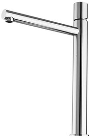 Miscelatore lavabo alto cromo senza leva in acciaio inox Gemini