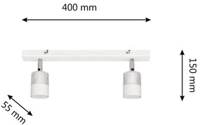 LED Luce Spot a LED TUBSSON 2xGU10/4,8W/230V bianco/cromo lucido