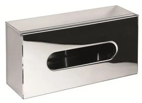 Dispenser per fazzoletti 25x13 cm in acciaio inox/argento