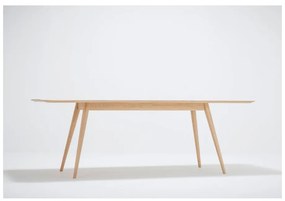 Tavolo da pranzo in legno massiccio di quercia , 220 x 90 cm Stafa - Gazzda