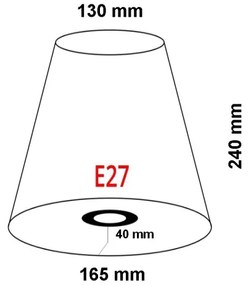 FARO 2P0311 - Paralume REM E27 Ø 165 mm beige