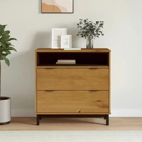 Cassettiera Flam 80x40x80 Cm İn Legno Massello Di Pino /