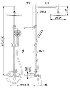 KFA Armatura 5556-910-00 - Set doccia con rubinetto OTAVA cromo lucido
