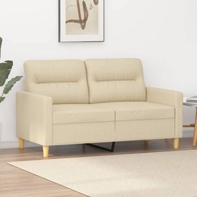 Divano A 2 Posti Crema 120 Cm İn Tessuto /