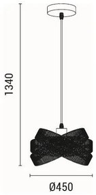 Lampadario a sospensione con filo 1xE27/40W/230V nero