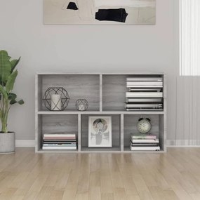 Libreria/credenza grigio sonoma 50x25x80 cm legno multistrato