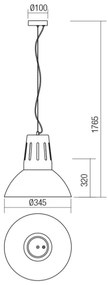 Redo 01-1281 - Lampadario a sospensione con cavo PEEP 1xE27/42W/230V Ø 34,5 cm nero