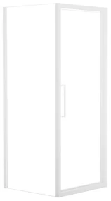 Box doccia con ingresso frontale battente Record L 80 x H 195 cm, vetro 6 mm profilo bianco spazzolato