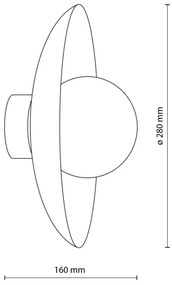 Applique SLATE 1xG9/8W/230V diametro 28 cm beige