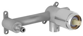 Miscelatore lavabo a muro cromo senza leva in acciaio inox Gemini