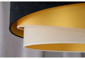 Duolla - Lampadario a plafone KOBO 1xE27/15W/230V diametro 45 cm nero/oro/color crema