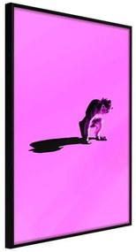 Poster  Monkey on Pink Background  Cornice Quadri Cornice nera, Larghezza x Altezza Home decor 20x30