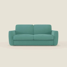 Leonida divano letto sfoderabile e materasso H18 cm - vano portaguanciali in tessuto Smacchiabile T23 verde acqua