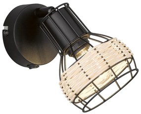 Lampada da parete nera Straw – Fischer &amp; Honsel