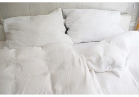 Biancheria da letto in mussola bianca per letto matrimoniale 200x200 cm Plain Muslin - Butter Kings