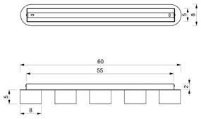 Plafoniera DIXIE 5xGX53/11W/230V rosa