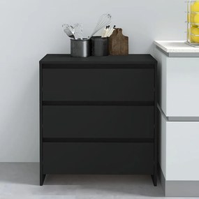 Credenza Nera 70x41x75 Cm İn Truciolato /