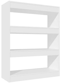Libreria/divisorio bianco 80x30x103 cm in legno multistrato