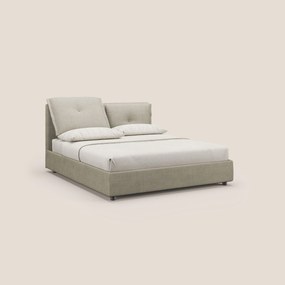 Travis letto contenitore con cuscini mobili trapuntati in tessuto impermeabile T02 panna