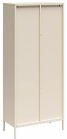 Vetrina in metallo color crema 80x186x40 cm Luna - Støraa