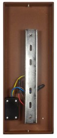 Applique Flute con Sensore Movimento E27 Mattone (Ruggine - Corten)