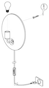 Eglo 98379 - Applique GASCUERIA 1xE27/60W/230V