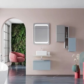 Cassetti per mobile bagno (componibili) L 60 x L 46 cm in truciolare blu opaco Ofset